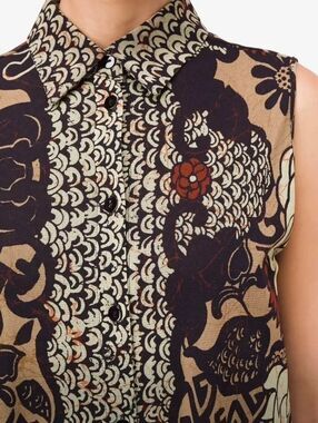 Fuzzi Jean Paul Gaultier Italian Sleeveless Shirt Dress